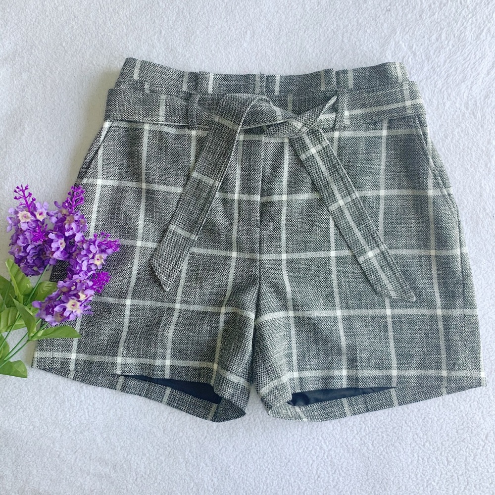 Gray Plaid Shorts